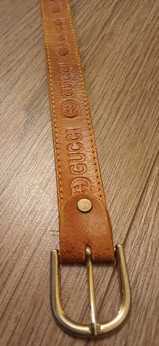 Wintage Pasek do spodni z napisem Gucci(chyba nie oryginalny)