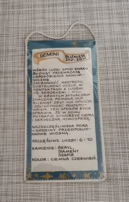 Proporzec proporczyk Gemini Bliźnięta Kastor Polluks