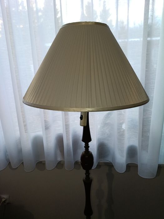 Abażur bialy duży plisowany