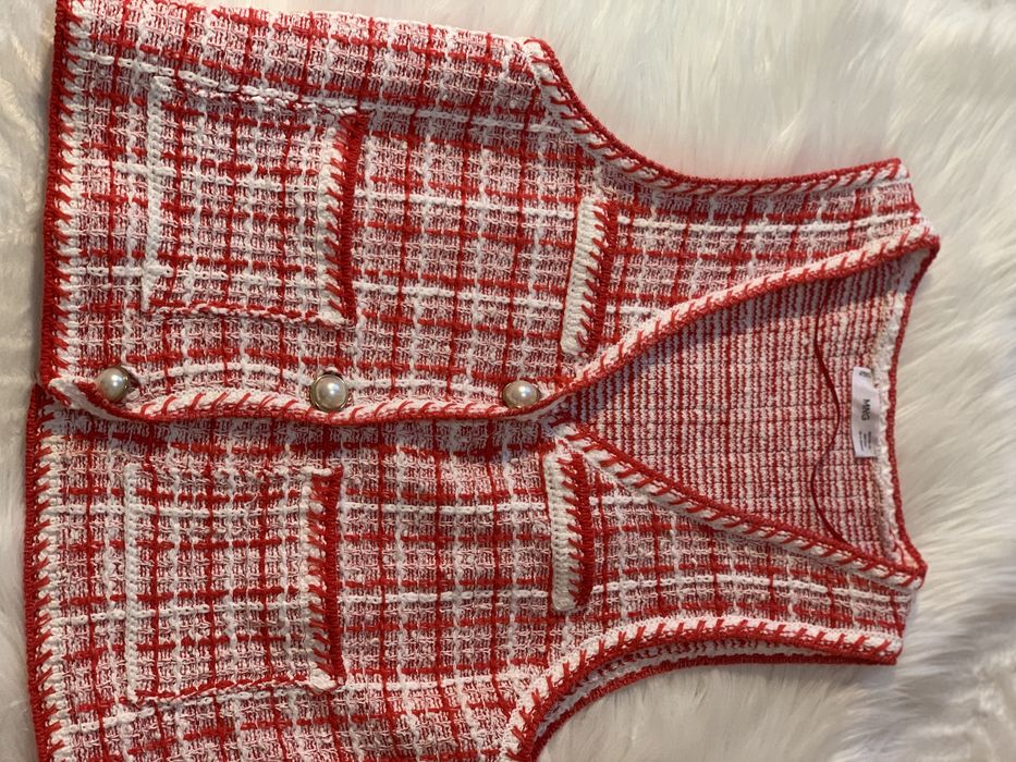 Tweedowa kamizelka casual mango M