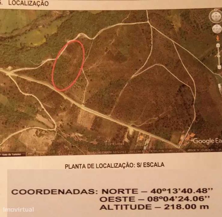 Grande Propriedade Arganil-Bairro da Gândara com 70 Mts Frente estrada