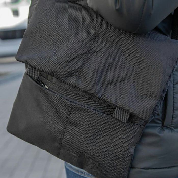 Сумка черная с кобурой, сумка мужская, сумка через плечо, барсетка