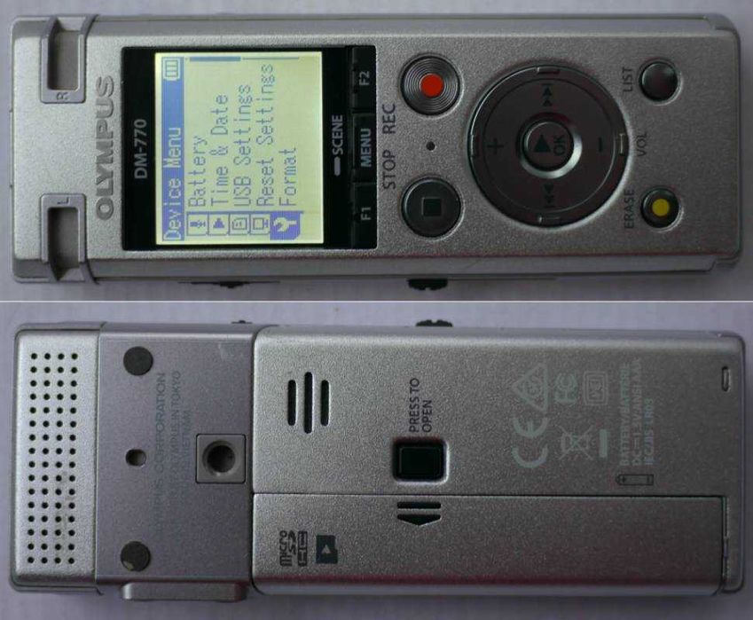 Диктофон Olympus DM-770, микрофон ME34, чехол DM-670 (Япония)