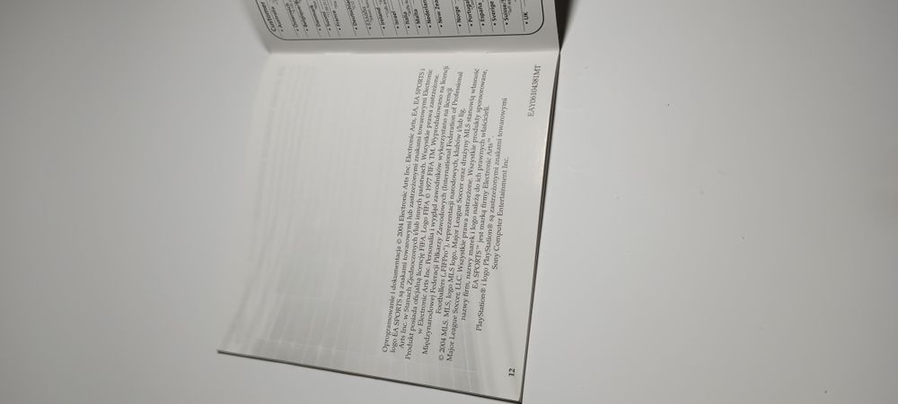 FIFA Football 2005 Polska dystrybucja książeczka instrukcja ps1 psx ps