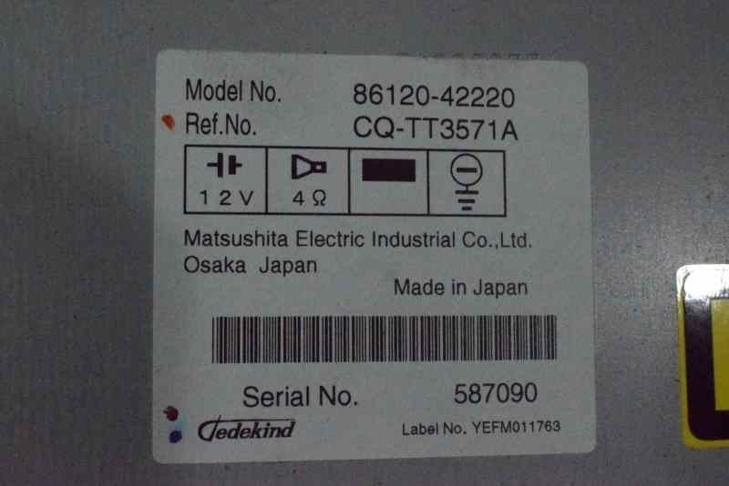 SISTEMA AUDIO / RADIO CD TOYOTA RAV 4 III 2007 -8612042220