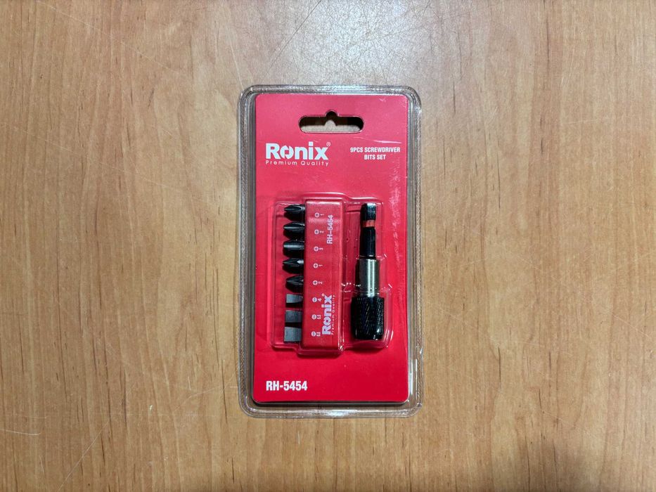 RONIX Jogo 9Pcs Bits + Adaptador 1/4" RH-5454 | NOVOS