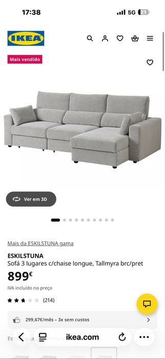 Sofa chaise longue