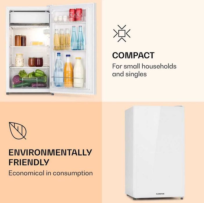 Lodówka biała 91L. Klarstein  G-920