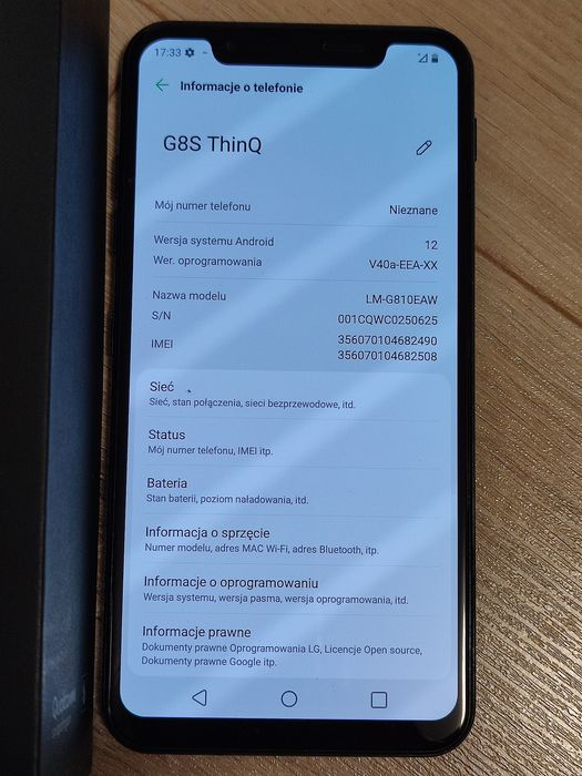 LG G8s Thinq ...