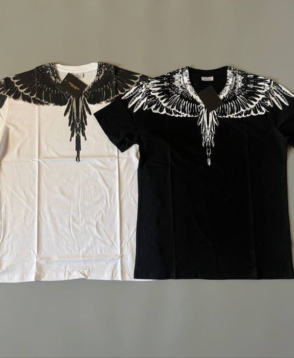 Футболка Marcelo Burlon Чорна Біла Марсело Бурлон