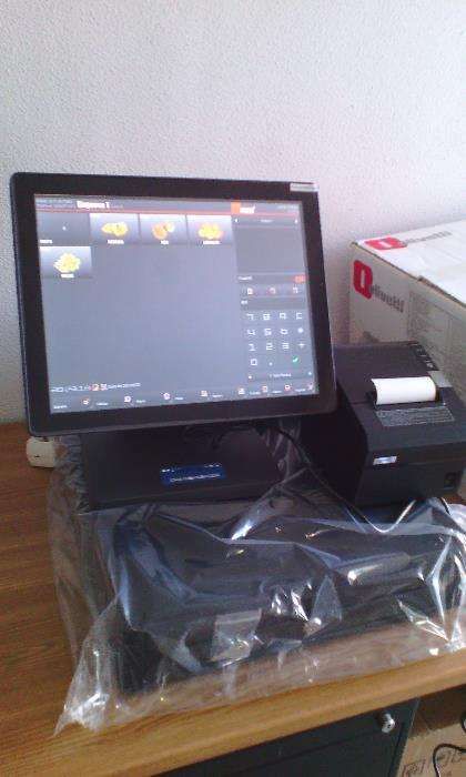 POS com impressora incorporada, gaveta dinheiro e programa certificado