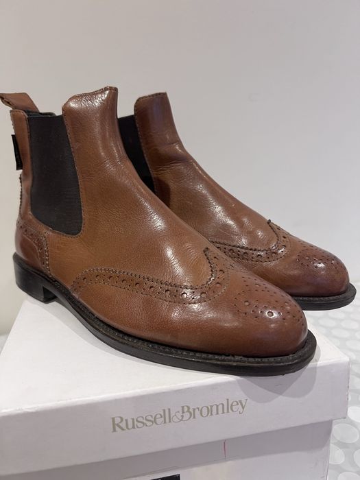 Russell & Bromley – BOND Low Ankle Chelsea Botki- brązowe- r. 37/UK 4
