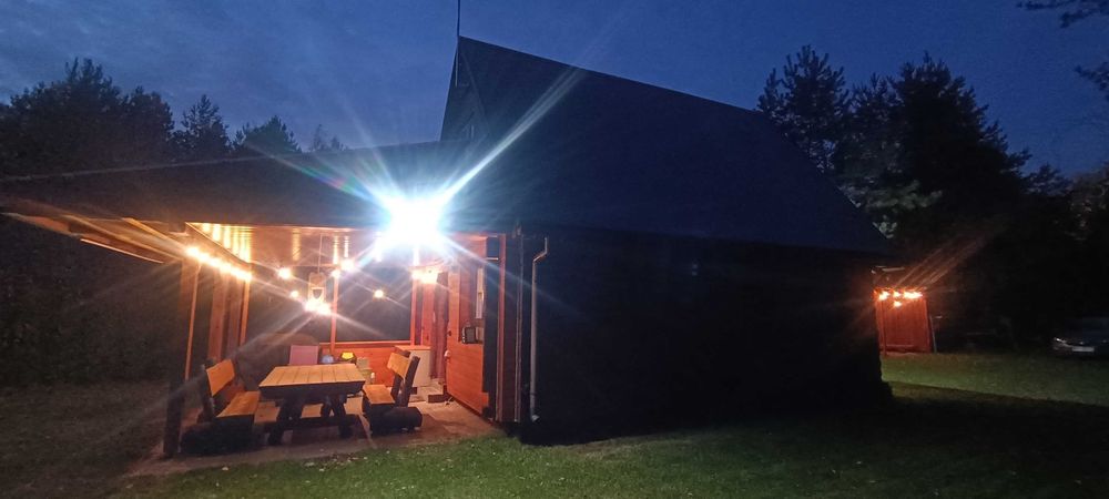 Domek drewniany na wynajem dla maks. 6 osób | balia ogrodowa | sauna