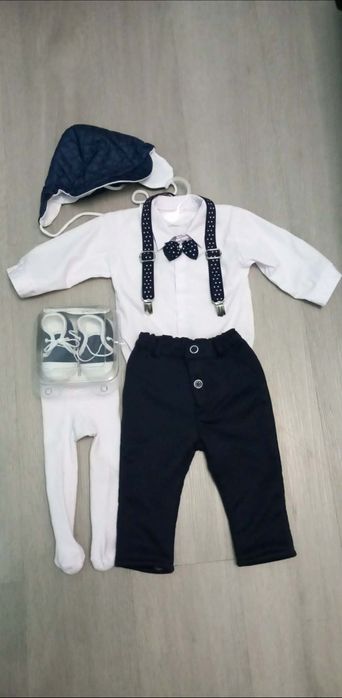 Komplet do chrztu dla chłopca r.80