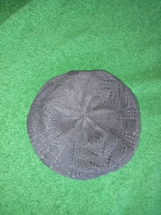 Czapka miękki beret szary