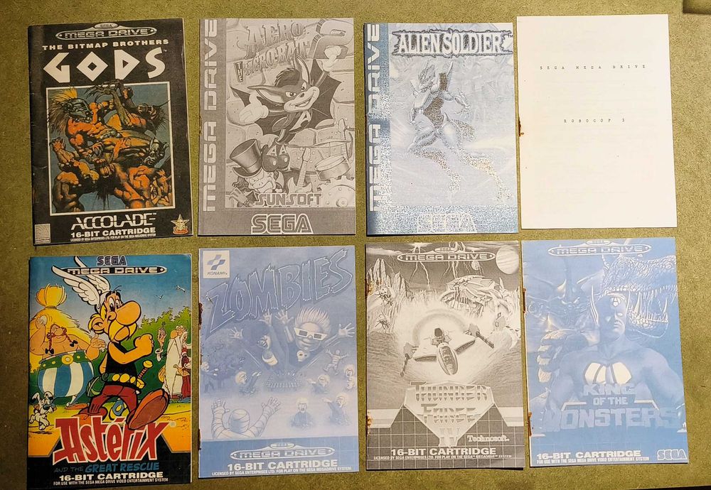 Manuais para a Sega Mega drive