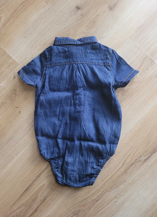 Nowe koszulobody niemowlęce 74 6-9 krótki rękaw jeansowe lato