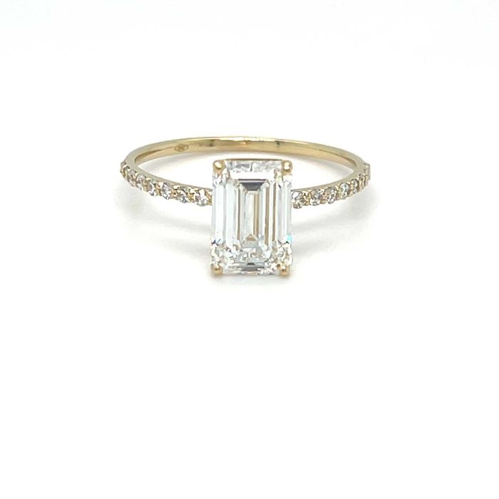 Pierścionek z Diamentem LAB 1.18 ct| Emerald| Certyfikat IGI-Gwarancja