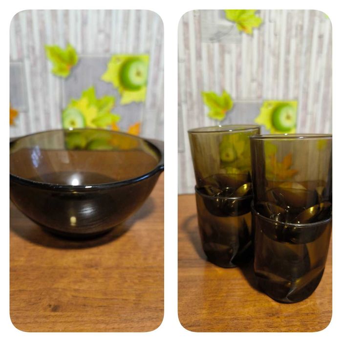 Посуд різний стакани салатник