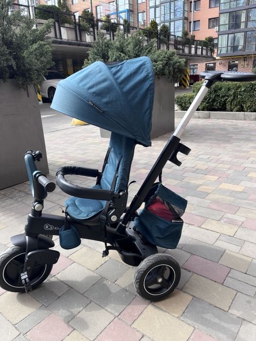 Дитячий триколісний велосипед Kinderkraft Easytwist з ручкою