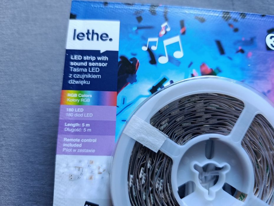 Nowa taśma LED 5m z czujnikiem dźwięku