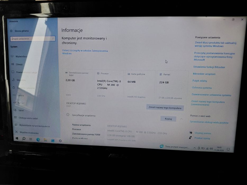 Laptop Asus K52F z i3