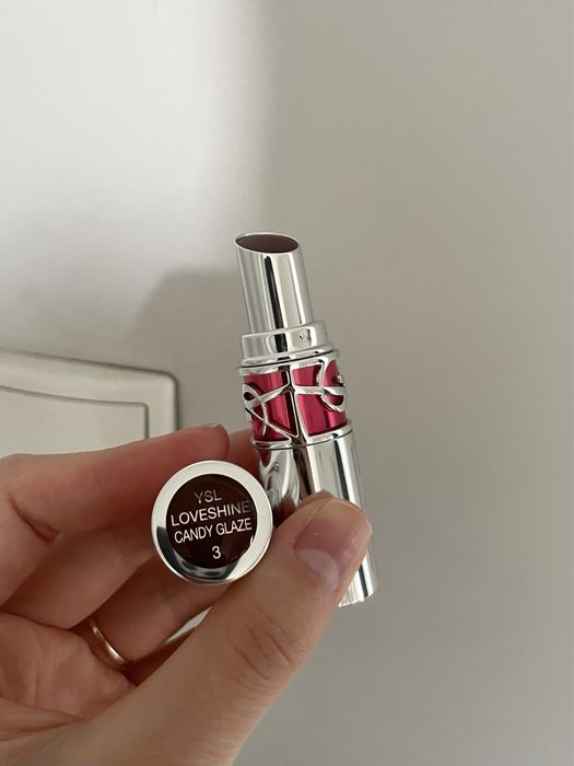 YSL Loveshine Candy Glaze 03 Cacao - nowa pomadka w pudełku
