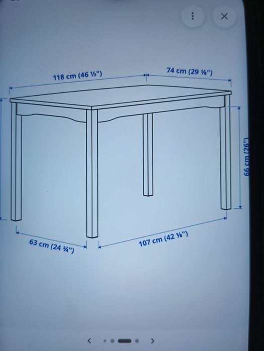 Mesa de Madeira envernizada
