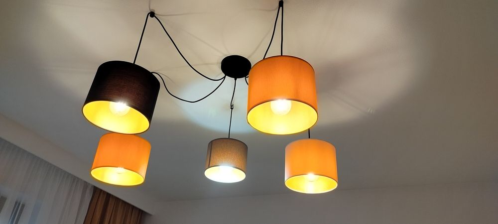 Lampa wisząca 5 kloszy