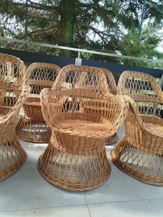 Fotel wiklinowy, krzesło z wikliny