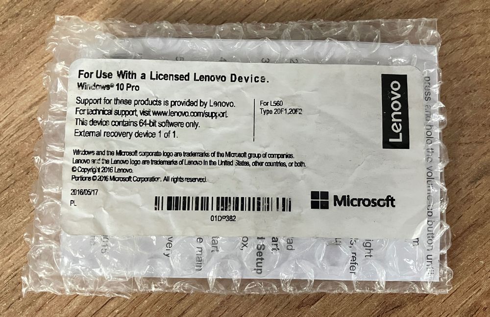 Windows 10pro 64bity USB pendrive dla Lenovo recovery