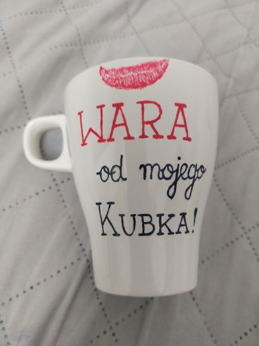 Kubek Ikea ręcznie malowany