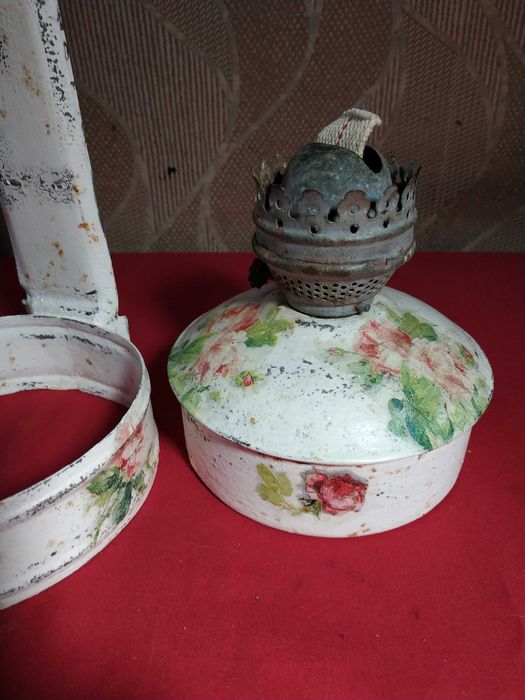 Керосиновая лампа. декупаж и металлическая советская + фитиль 1 метр.