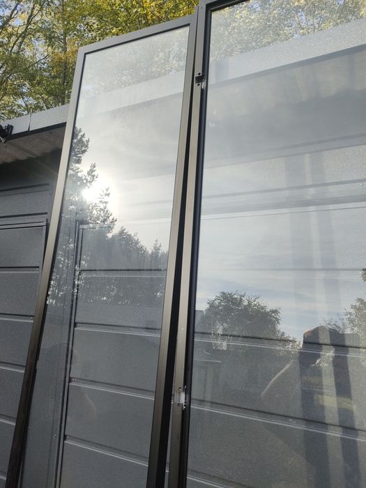 Fronty meblowe czarne aluminium szkło lub lustro