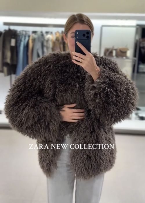 Шуба Zara під ламу