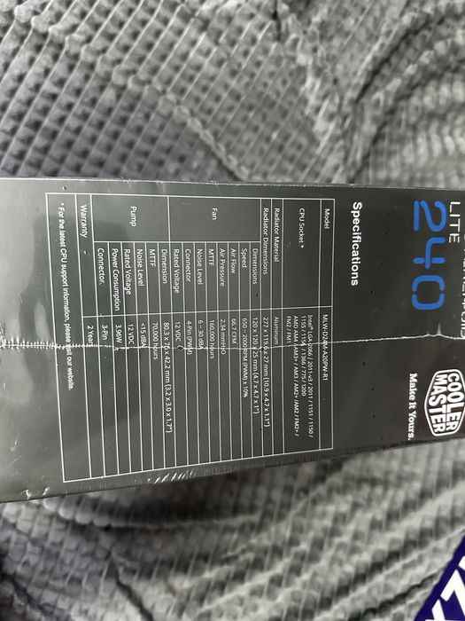 Охолодження для процесора Masterliquid Lite 240