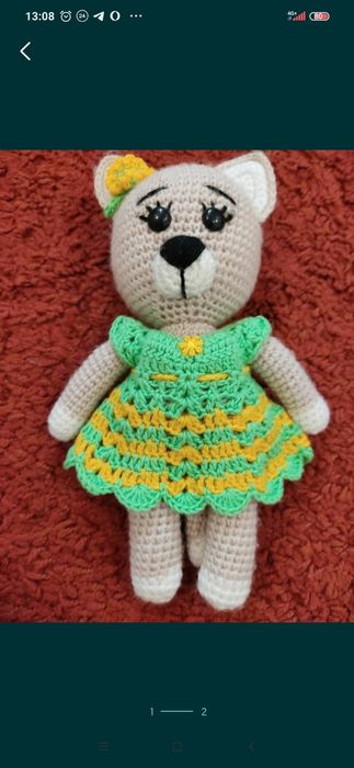 Кошка вязанная крючком