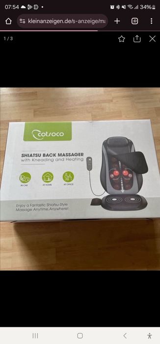 Assento de massagens Shiatsu