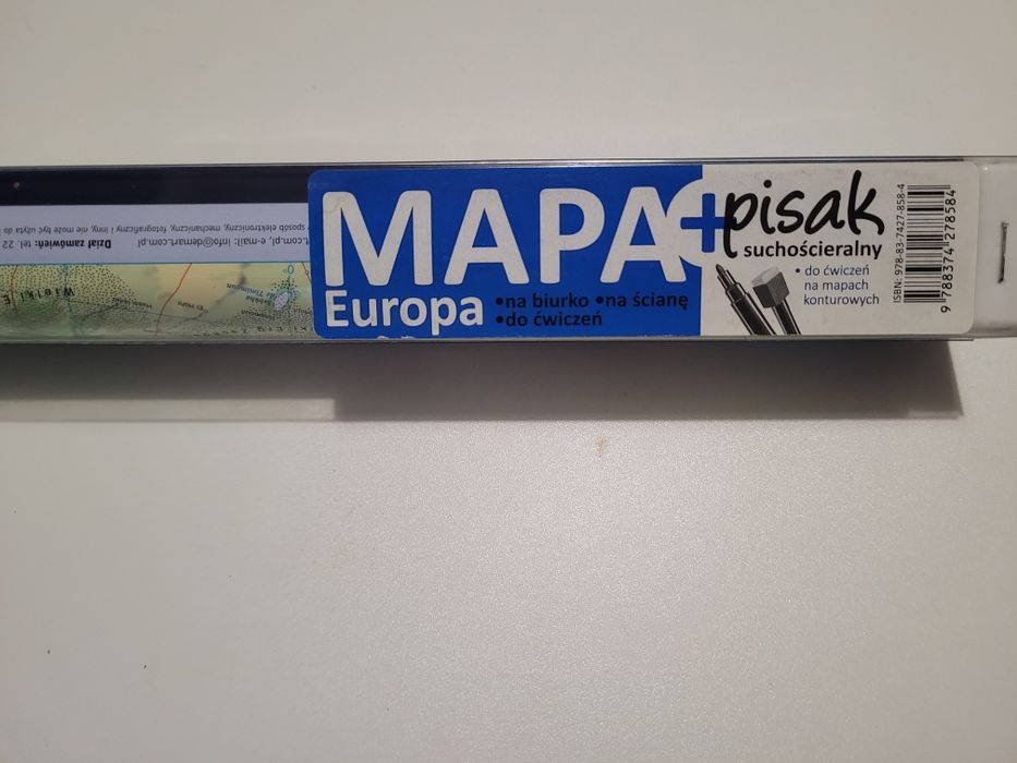 Mapa Europa na biurko, na ścianę, do ćwiczeń