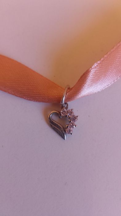 Кулон срібло 925 проби, вага 0,59 грама, кулон сердечко