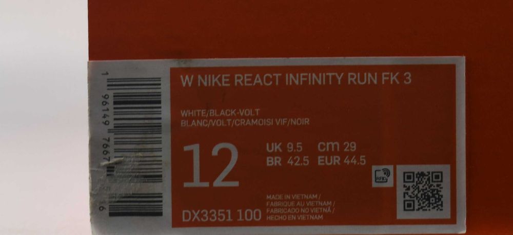 Nike React Infinity Run Flyknit 3 W Dx3351 roz. 44,5