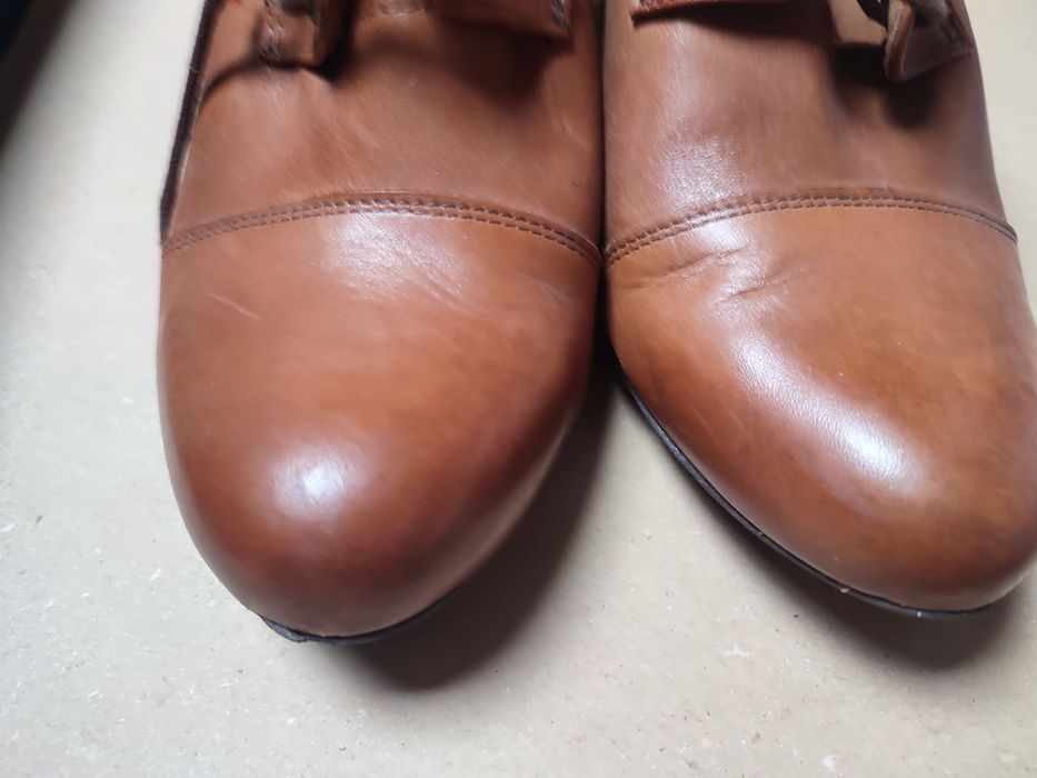 Baldaccini  botki trzewiki  retro na słupku skóra naturalna 25,5cm