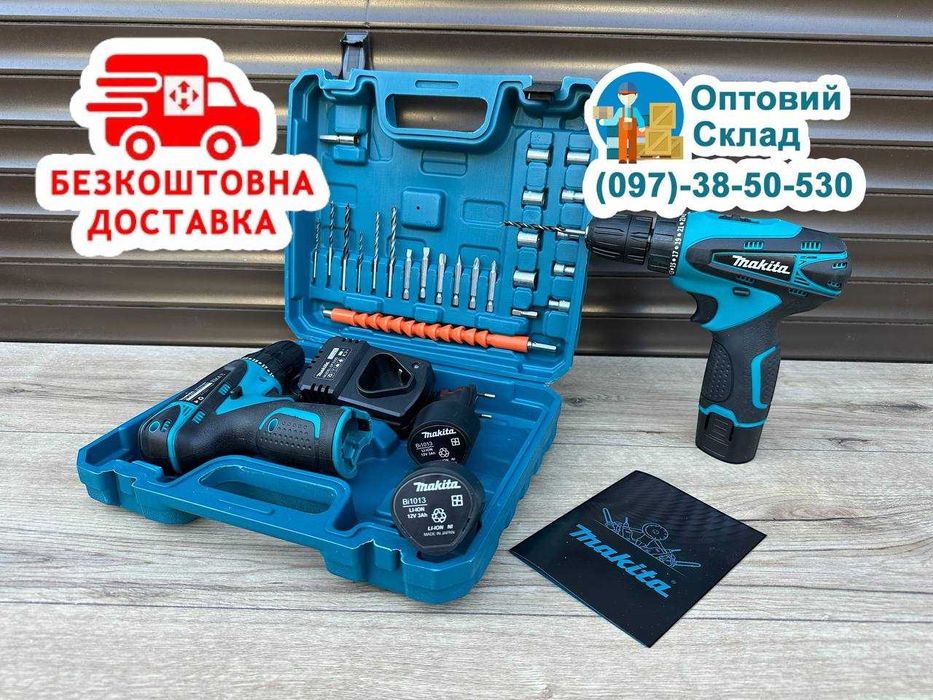 Якісний Акумуляторний Шуруповерт Makita DF330 Шурупокрут 12В/3А Макіта