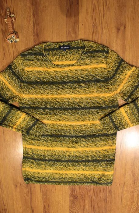 Sweter McNeal r. S żółty okrągły dekolt bawełna