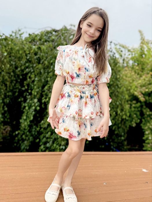 Nowy komplet bluzeczka i spódniczka zula handmade 122