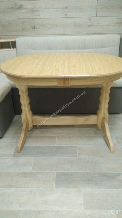 Стол круглый обеденный раскладной на кухню. Стіл розкладний обідній.