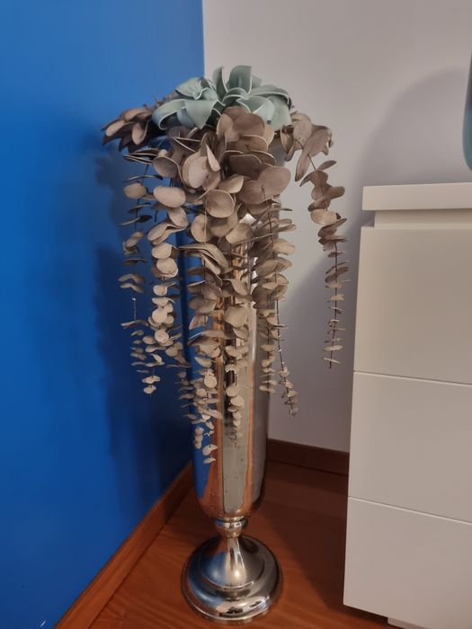 Vaso 100cm prateado