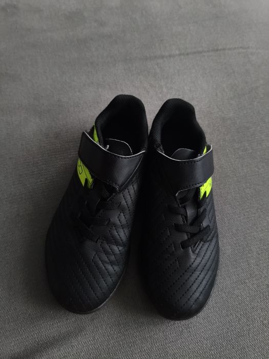 Buty do piłki nożnej dla dzieci Kipsta 100Easy Turfy na rzepy roz 30