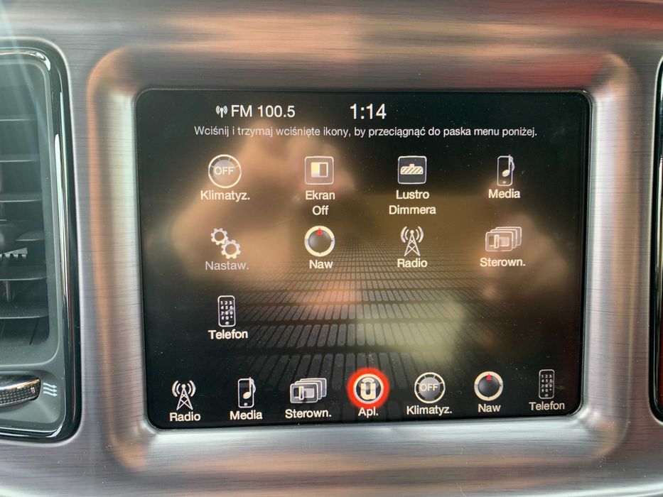 Uconnect 8.4 Polskie menu Nawigacja Jeep Ram Dodge Chrysler Konwersja