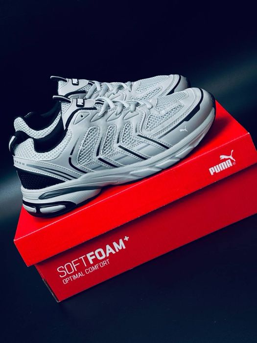 Кросовки пума на летний сезон / прошитые кожей / дышащая сетка / puma мужские кроссовки на каждый день / пума удобные красовки